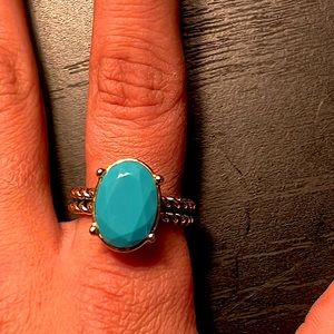 Beautiful blue and gold ring